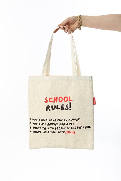 Baghashtag School Rules Printed Cloth Bag