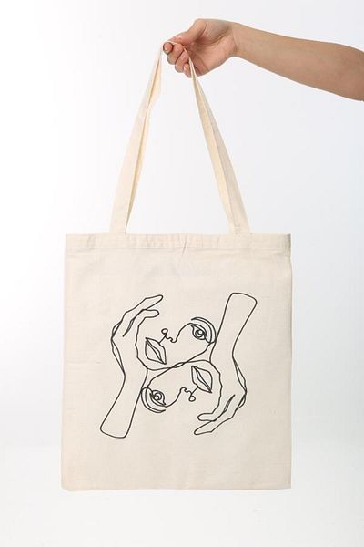 Baghashtag Cloth Bag Hands Percent Printed