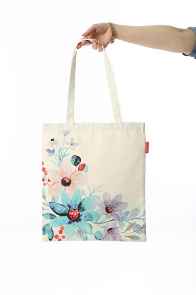 Baghashtag Vivid Flowers Printed Cloth Bag