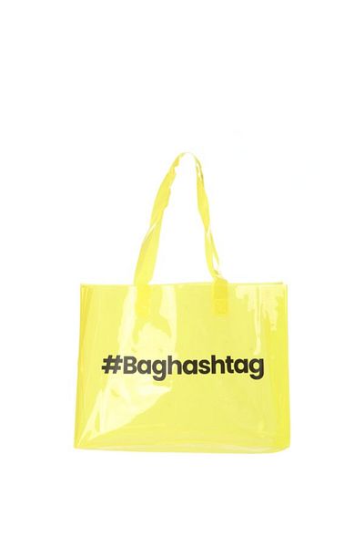 Baghashtag Κίτρινη διάφανη τσάντα παραλίας