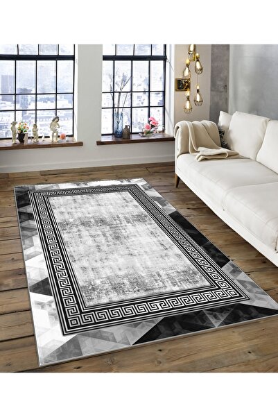 Dijidekor Shine M(131) Covor decorativ digital cu imprimeu gri, fără franjuri...