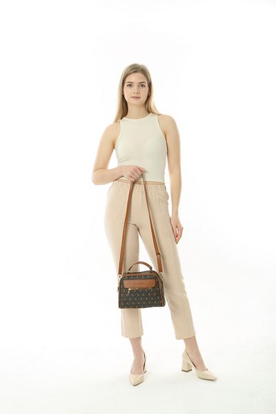 Baghashtag Δερμάτινη τσάντα με επένδυση καφέ Business Style 3 τσέπης