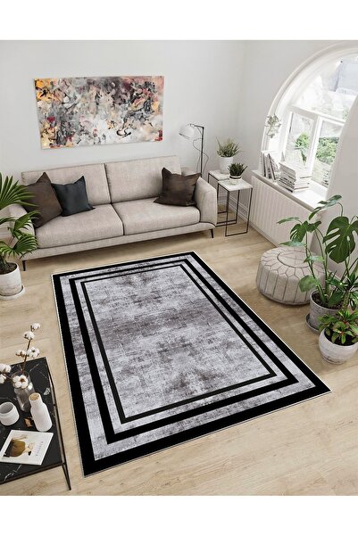 Dijidekor Shine M(23) Covor decorativ digital cu imprimeu gri, fără franjuri,...