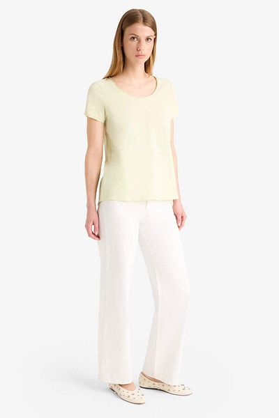 DeFacto Regular Fit Round Neck Basic Plain Short Sleeve T-Shirt K1508Az25Sm