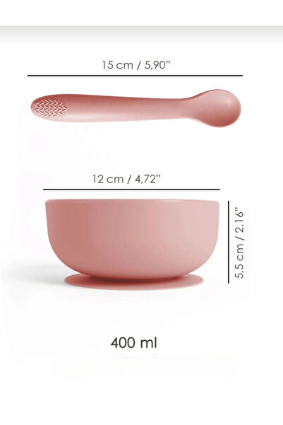 Baby Bebek kapaklı mama kasesi ile kaşık-silikon vakumlu kase ve kaşığı