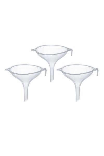 Qlüx Plastic Transparent Funnel 3 Pcs Set