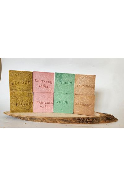 Miracle Omni . Natürliche Produktionsseife – Gemischtes 8Er-Set (Schwefel-Johannisbeer-Moos-Schnecke)