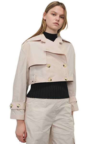 Mısırlı Кам'яного кольору жіночий піджак-тренчкот, що можна вкоротити