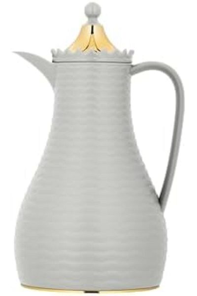 ALSAIF Deva Coffee And Tea Vacuum Flask, Leak-proof And Keeps Drinks Hot, 1l, Grey/gold