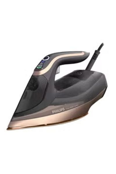 Philips Steam Iron Series 8000-3000W, 80g/min Continuous Steam, 350ML, Black/Rose Gold - DST8041/86