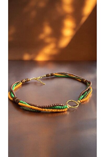 Bensei Takı Dükkanı إكسسوارات BENSEI النحاسية مع قلادة من الخرز النحاسي والشج...