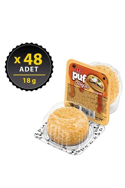 Ülker Ülker Eti̇puf Gold Salted Caramel Sauce Filled Biscuit 20Gr X 48 Pieces