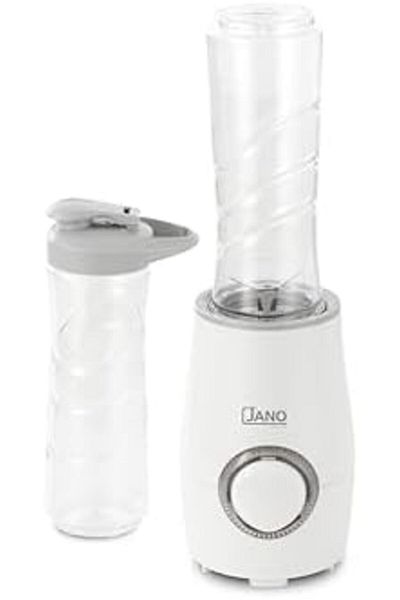 JANO Mini Electric Blender 300w With Two Sports Bottles By , White, 500ml, Jn06003, Two-year Warranty