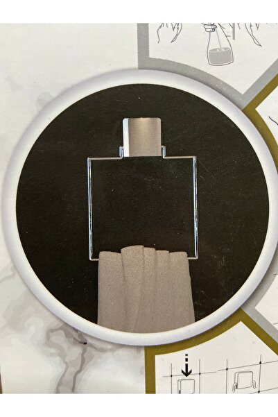 DEKOREV güçlü yapışkanlı kare krom havluluk dc-4780