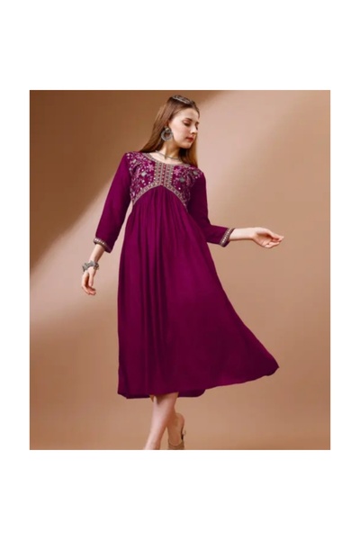 Hint Modam Hint Nakışlı Elbise