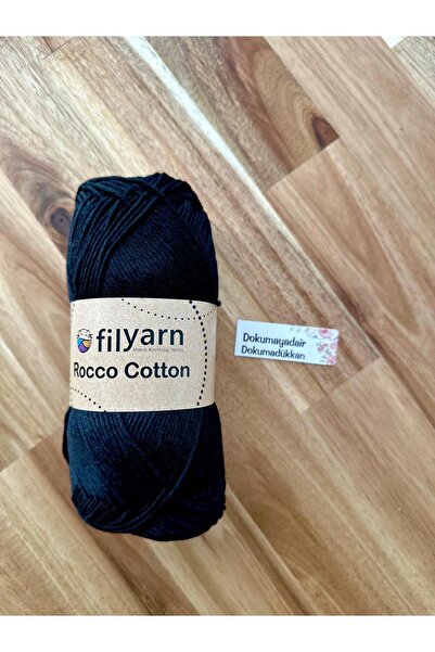 Filyarn Rocco Cotton Koton Pamuk 100 Gr Punch Amigurumi El Örgü İpliği-Siyah ...