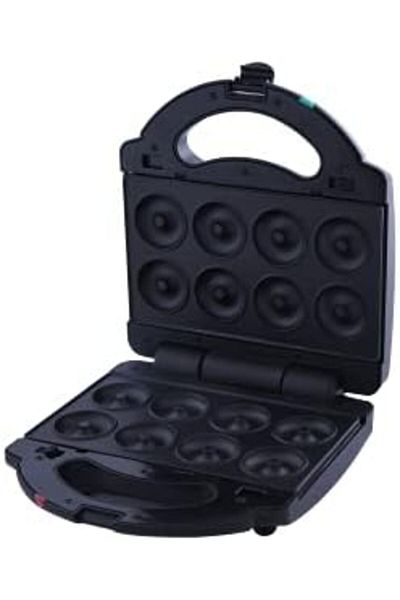 ALSAIF Electric Donuts Maker 2 Slice Small 2 In 1 Donuts, Nuts Maker, Non-stick, 1400w, Black