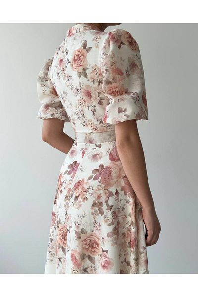conconmoda Rochie lungă cu curea cu imprimeu floral Alexa