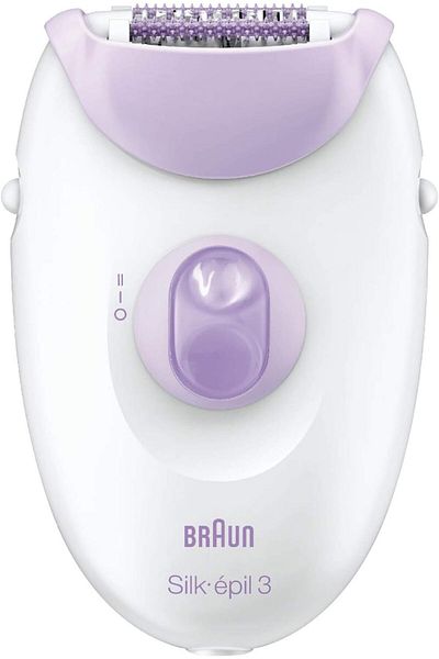Braun آلة إزالة الشعر Silk-Epil 3 3170 باللون الأرجواني/الأبيض
