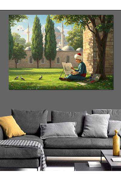 Tablomega Young Decorative Canvas Painting in the Garden - Mdf Wooden Painting
