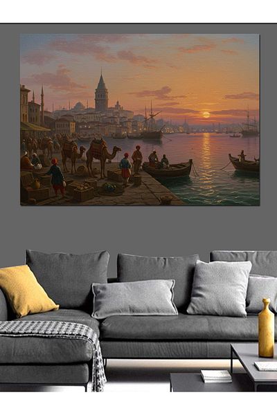 Tablomega Dock Silence at Sunset Decorative Canvas - Mdf Wooden Painting