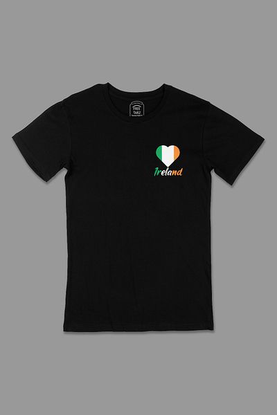 Free Tarz Irish Printed Pocket Design Black T-Shirt