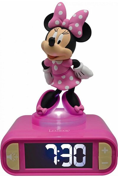 LEXIBOOK Ceas deșteptător cu lumină 3D, Minnie M.