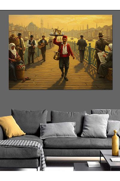 Tablomega Tea Shop at the Dock Decorative Canvas - Mdf Wooden Painting