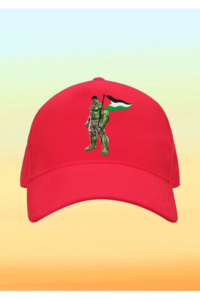 relaxbaskı Palestinian Flag Hulk Printed Children's Hat