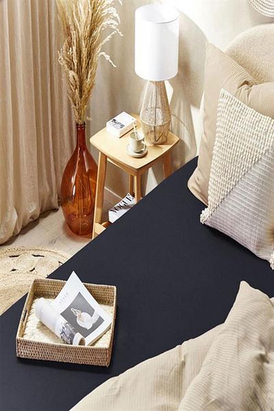 COTENCONCEPT 5 Pieces Plain Cotton Single 80 X 200 X 30 cm Elastic Combed Bed Sheet