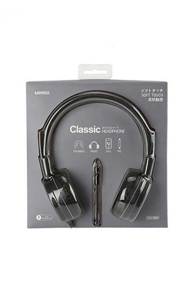 Miniso Foldable Wired Headphone (Grey Black)