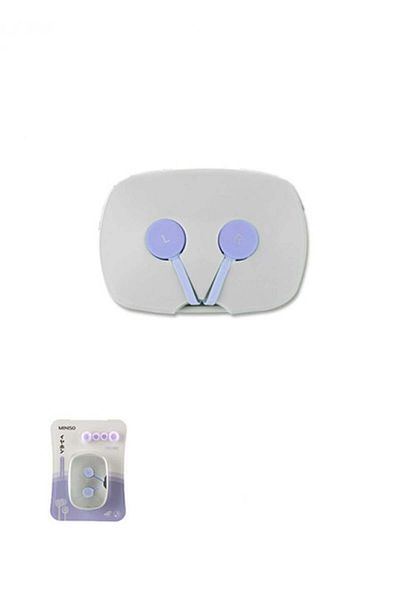 Miniso Wired earphone with silicone piece to protect the earphone - purple color