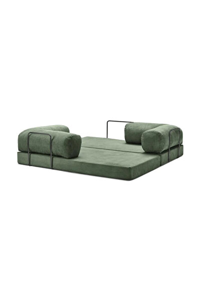 Huga Metal Legoom 90x180 Kanepe - Fitilli Kadife Yıkanır Silinir Pratik Yer Yatağı 50 Dns Bondex 90*180