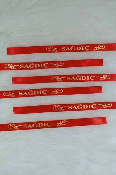 AZREN STORE Red Groomsmen Ribbon, Arm Ribbon, Wedding Sleeve, 1 Piece