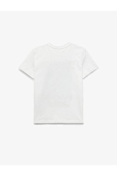 Koton New Season Football Printed Crew Neck Short Sleeve Cotton T-Shirt