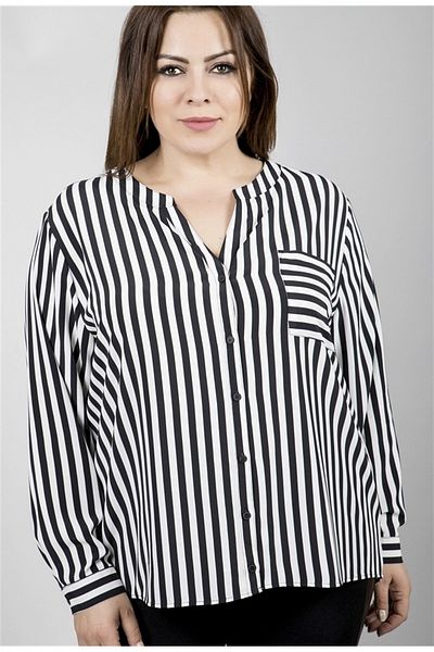 MYLİNE Long Sleeve Striped Shirt