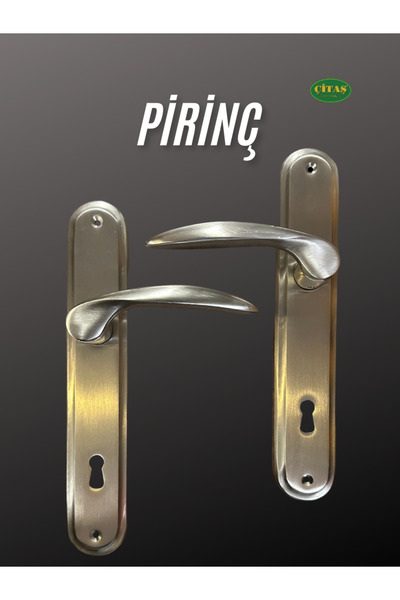 ÇİTAŞ PİRİNÇ 1.KALİTE SATEN ODA KAPI KOLU DAYANIKLI KIRILMAZ MENEKŞE 5 ADET (5 TAKIM)