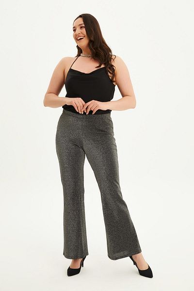 MYLİNE Pantaloni evazați cu talie elastică cu sclipici