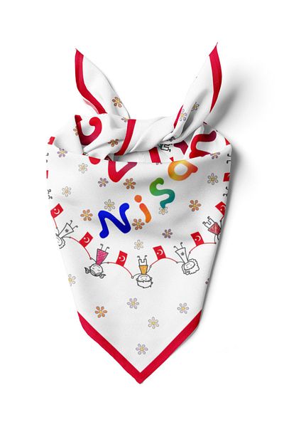 TUA Pack of 10 23 April Themed Pattern Bandana/Scarf
