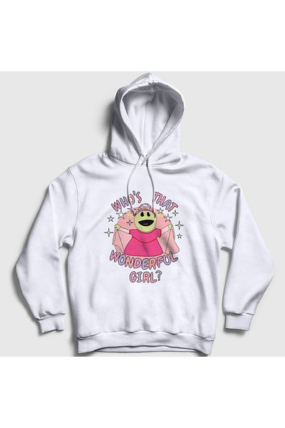 Presmono Φούτερ Unisex με λευκή κουκούλα 533493 ττ