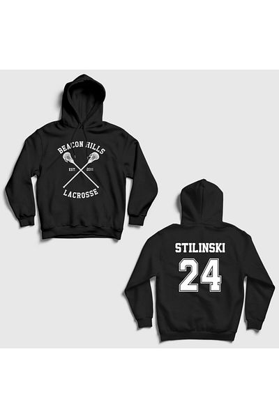 Presmono Унисекс черен суитшърт с щампа на гърба на Stiles Stilinski Teen Wolf 531217tt