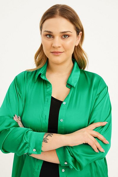 MYLİNE Satin Long Sleeve Shirt