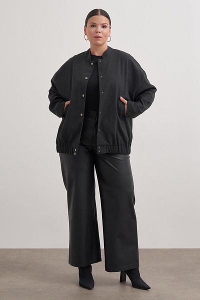 MYLİNE Lined Pocket Detailed Bomber Jacket