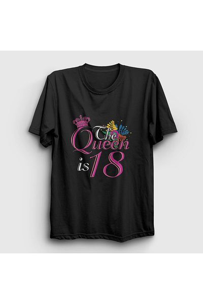 Presmono Unisex Μαύρο T-Shirt γενεθλίων 18 ετών 531127 ττ
