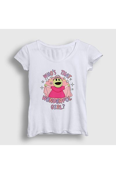Presmono Tricou alb pentru femei - Who's That Wonderful Girl Nanalan Model: 533451 tt