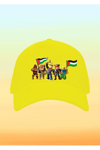 relaxbaskı Palestinian Themed Roblox Printed Children's Hat