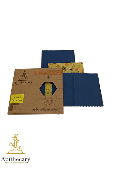 Apithecary Colorful Fabric & Bee Motif Organic Food Storage Fabric, Set of 100% Ortamedi̇um3