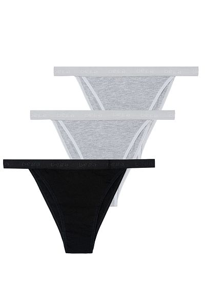 BEGATEKS Women's Brazilian Panties, Cotton Comfort 3Pcs Set