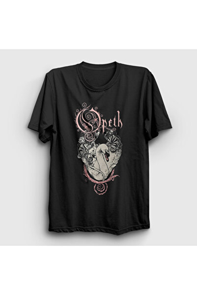 Presmono Unisex Siyah Swan Opeth T-Shirt 534228tt