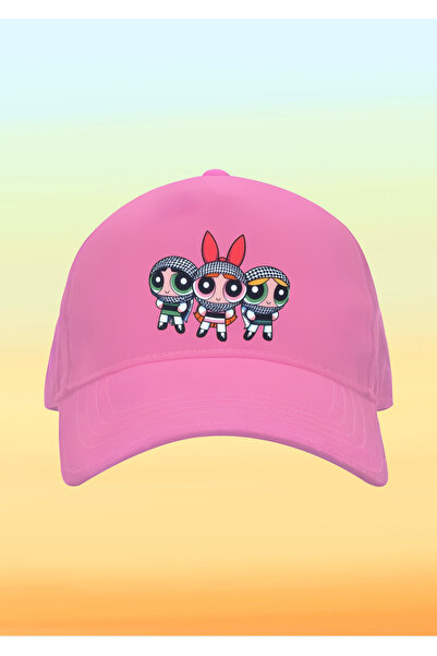 relaxbaskı قبعة الأطفال المطبوعة Kefiyeli Power Puff
